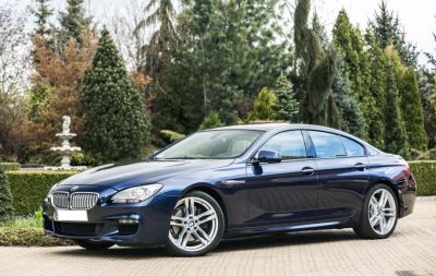 Samochód do ślubu - Jordanów niebieski BMW 650i Mpakiet exclusive 450KM 