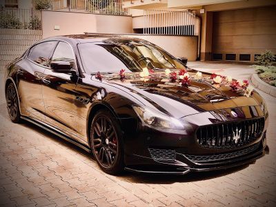 Samochód do ślubu - Kraków czarny Maserati Quattroporte MODEL VI gene. wersja Limited Edition 