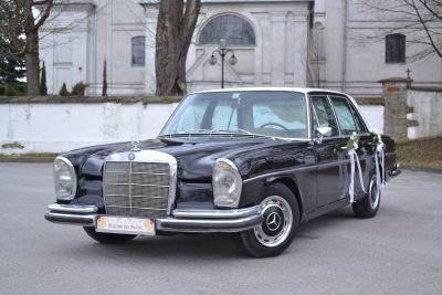 Samochód do ślubu - Sierosławice czarny Mercedes-Benz W108 250s