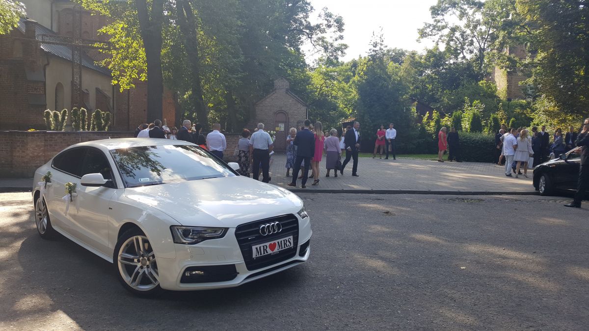 Samochód do ślubu - Ciechanów biały Audi A5 2.0
