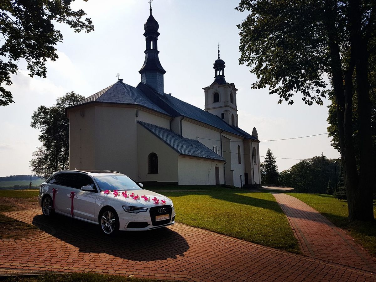 Samochód do ślubu - Górno-Parcele biały Audi A6 S-LINE Exclusive 3.0 V6 BITURBO