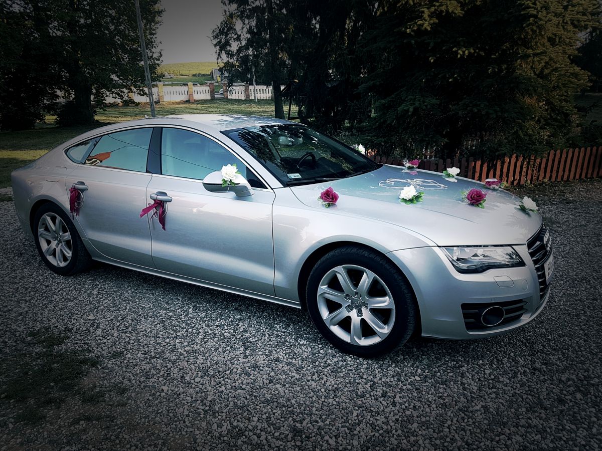 Samochód do ślubu - Jabłonowo Pomorskie srebrny Audi A7 