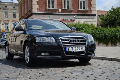 Samochód do ślubu - Kraków czarny Audi A6 
