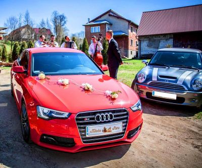 Samochód do ślubu - Nowy Sącz czerwony Audi A5/S5 Sportback 