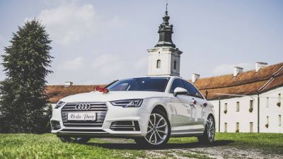 Samochód do ślubu - Piotrków Trybunalski biały Audi A4 