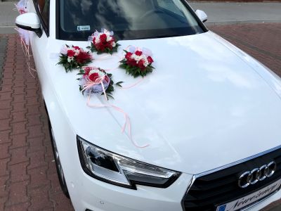 Samochód do ślubu - Sosnowiec biały Audi A4 TFSI