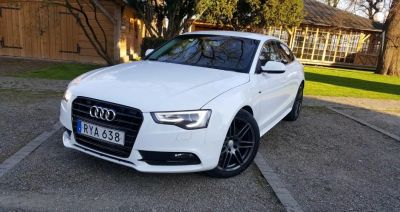 Samochód do ślubu - Łukawiec biały Audi A5 