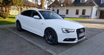 Samochód do ślubu - Łukawiec biały Audi A5 