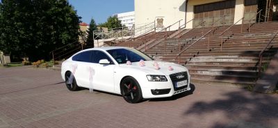 Samochód do ślubu - Piotrków Trybunalski biały Audi A5 