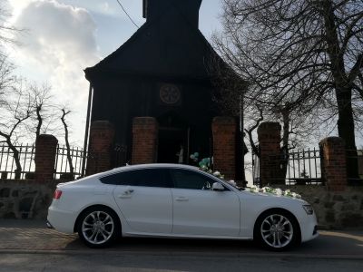 Samochód do ślubu - Pigża biały Audi A5 S-line 