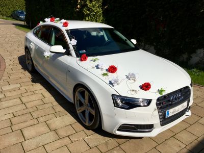 Samochód do ślubu - Siewierz biały Audi A5 Sportback S-line 