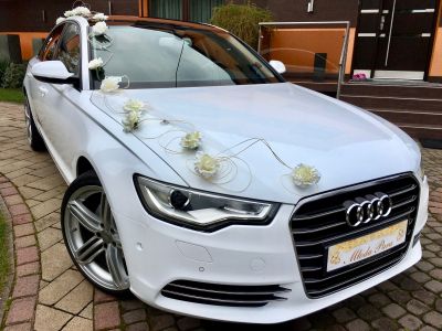 Samochód do ślubu - Siewierz biały Audi A6 C7 czarny dach 