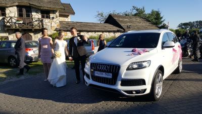 Samochód do ślubu - Warszawa biały Audi Q7 S-Line