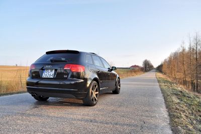 Samochód do ślubu - Łomża czarny Audi A3 3.2