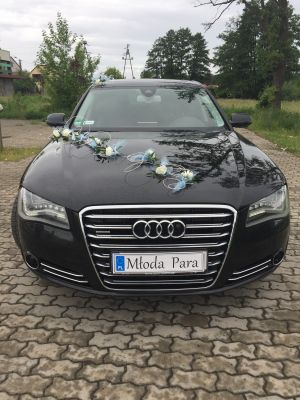 Samochód do ślubu - Rychwał czarny Audi A8 
