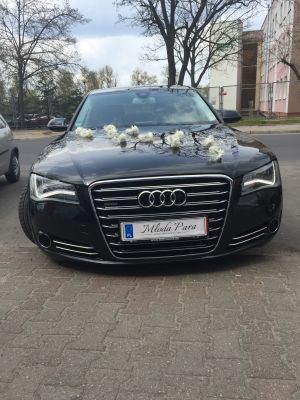 Samochód do ślubu - Rychwał czarny Audi A8 