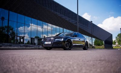 Samochód do ślubu - Chorzów czarny Audi A8 d4  4.2 TDI