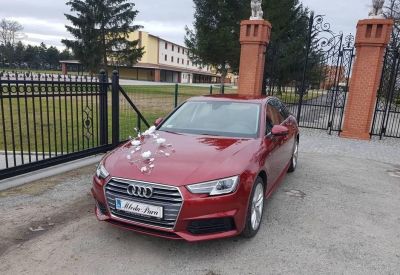 Samochód do ślubu - Strzelin czerwony Audi A4 