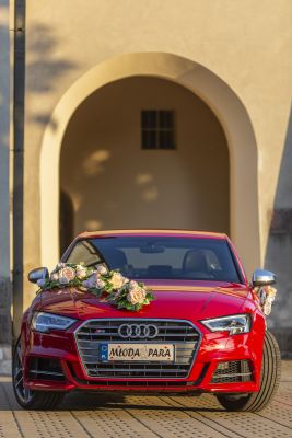 Samochód do ślubu - Lipiny Dolne czerwony Audi S3 Limusine 2.0 TFSI