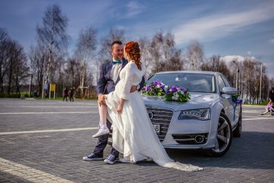 Samochód do ślubu - Pyrzowice srebrny Audi A8 Long/S8 4.2 V8