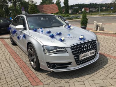 Samochód do ślubu - Pyrzowice srebrny Audi A8 Long/S8 4.2 V8