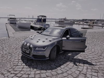 Samochód do ślubu - Warszawa szary Audi A7 S-line 