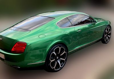 Samochód do ślubu - Pszczyna zielony Bentley CONTINENTAL GT 