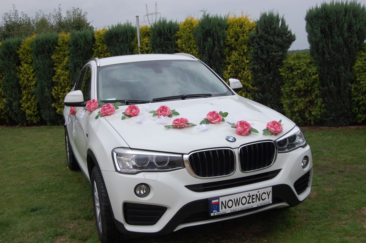 Samochód do ślubu - Wola Baranowska biały BMW X4 2.o  190 km