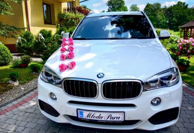 Samochód do ślubu - Limanowa biały BMW X5 M-pakiet 