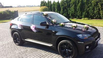 Samochód do ślubu - Kujawy czarny BMW X6 285 KM