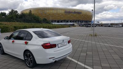 Samochód do ślubu - Gdańsk biały BMW 3 