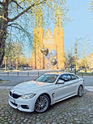 Samochód do ślubu - Sady biały BMW 430 