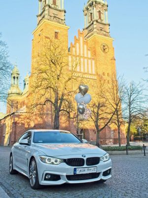 Samochód do ślubu - Sady biały BMW 430 
