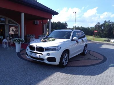 Samochód do ślubu - Kroczyce biały BMW  X 5 