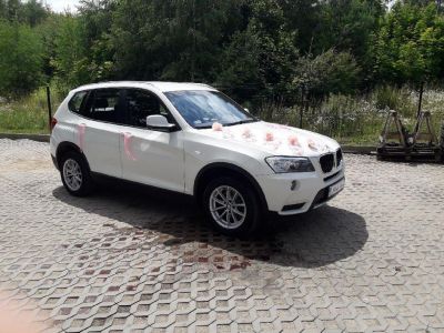 Samochód do ślubu - Olsztynek biały BMW X3 