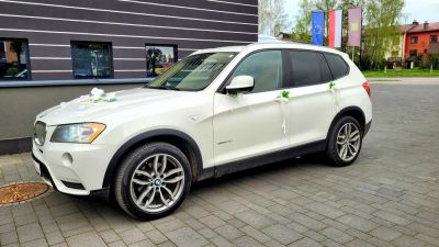 Samochód do ślubu - Kraków biały BMW X3 n52 258 koni