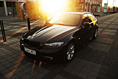 Samochód do ślubu - Sandomierz czarny BMW 3 330