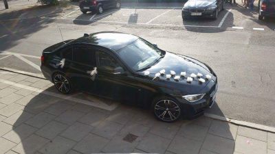 Samochód do ślubu - Bydgoszcz czarny BMW 320 M 