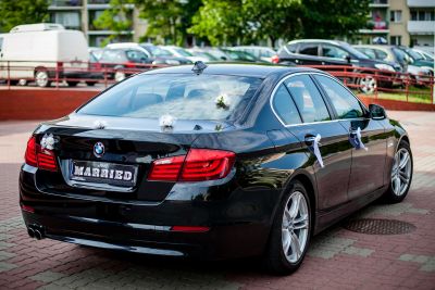 Samochód do ślubu - Olsztyn czarny BMW 5 F10 