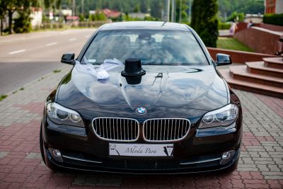 Samochód do ślubu - Olsztyn czarny BMW 5 F10 