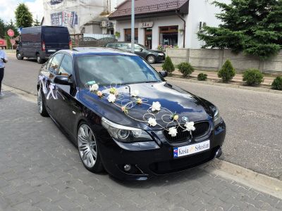 Samochód do ślubu - Leszno czarny BMW E60 M Pakiet 530