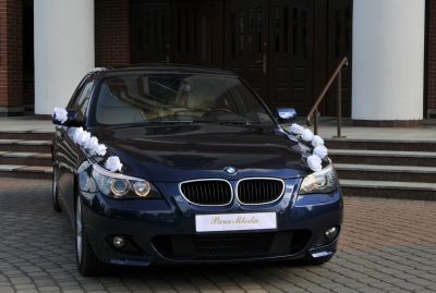 Samochód do ślubu - Olsztyn granatowy BMW E60 