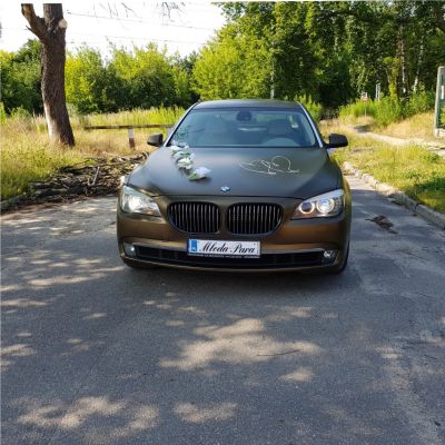 Samochód do ślubu - Łódź złoty BMW 750 Li 