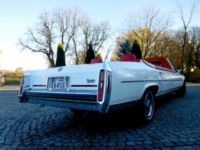 Samochód do ślubu - Rogozno biały Cadillac Brougham Cabrio 