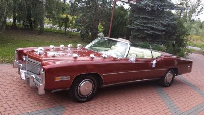 Samochód do ślubu - Wrocław czerwony Cadillac Eldorado 