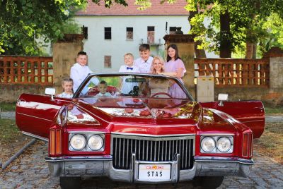 Samochód do ślubu - Rudna czerwony Cadillac Eldorado 8,2l V8