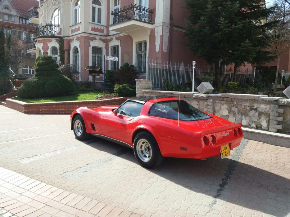 Samochód do ślubu - Wałbrzych czerwony Chevrolet Corvette 5.7l v8