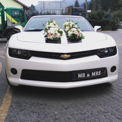 Samochód do ślubu - Nowy Sącz biały Chevrolet Camaro 
