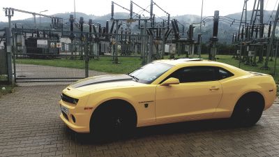Samochód do ślubu - Kielce żółty Chevrolet Camaro 6.2 V8