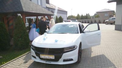 Samochód do ślubu - Kraków biały Dodge Charger 5.7 hemi